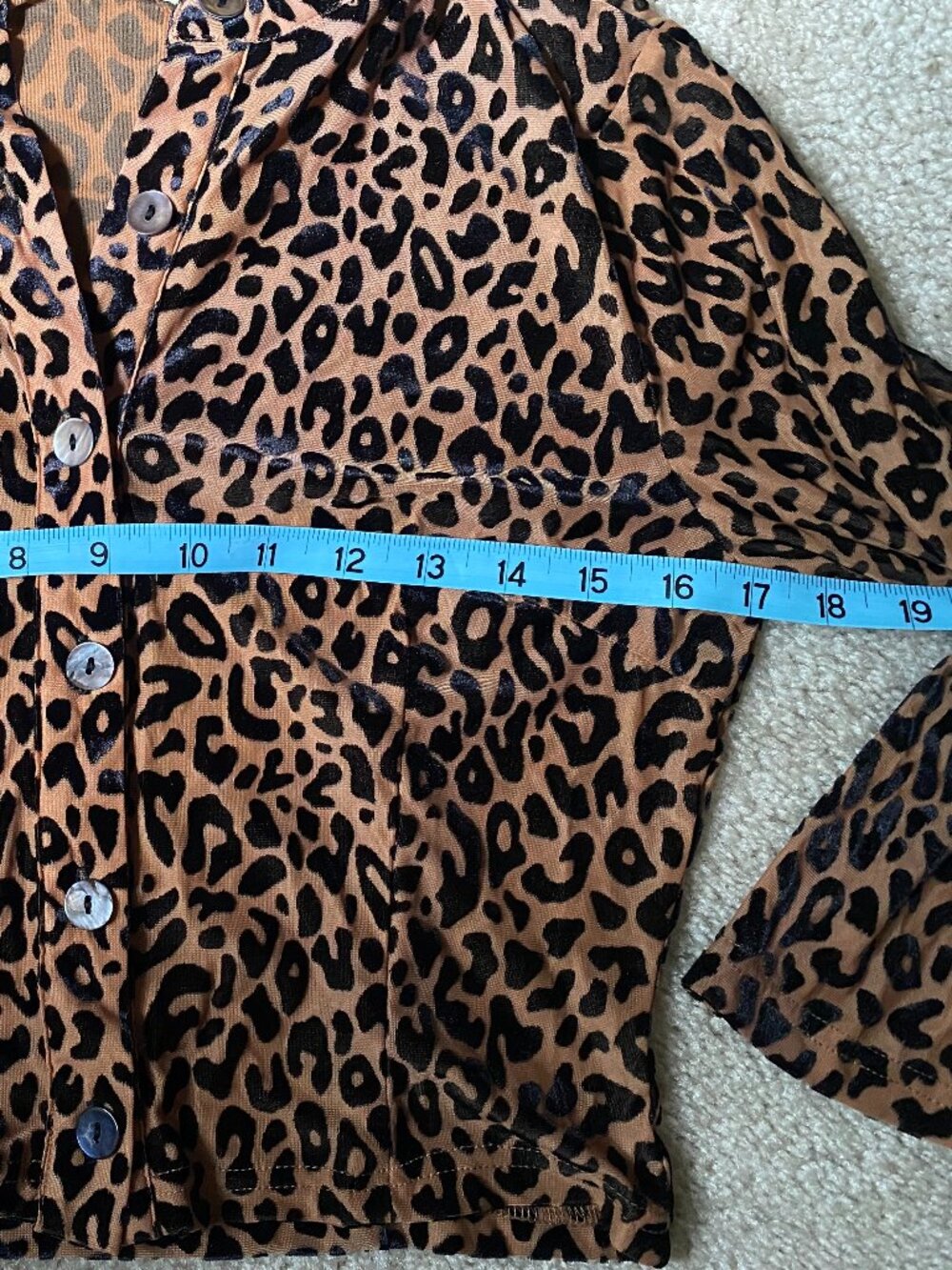Fashion Brand Company Brown and Black Leopard Print Button-Up Top - Picture 3 of 4